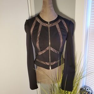 Bebe Geometric Pattern Jacket